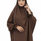 French Piping Jilbab - Brown