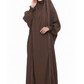 French Piping Jilbab - Brown