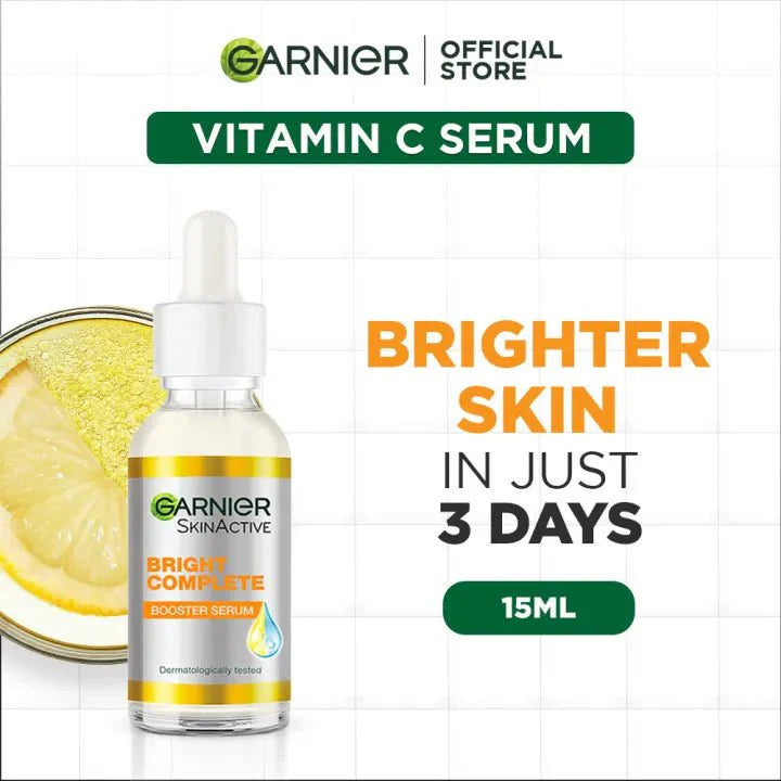 Garnier Bright Complete 30x Vitamin C Booster Serum 15ml – Brighten & Revive Skin