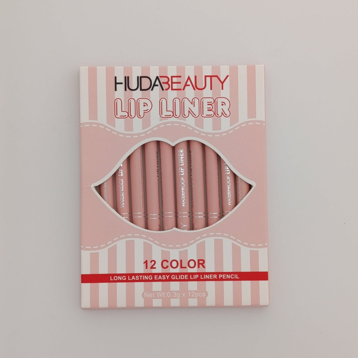 Huda Beauty 12-Color Lip Liner Set – Waterproof, Long-Lasting & Highly Pigmented 🎨💄