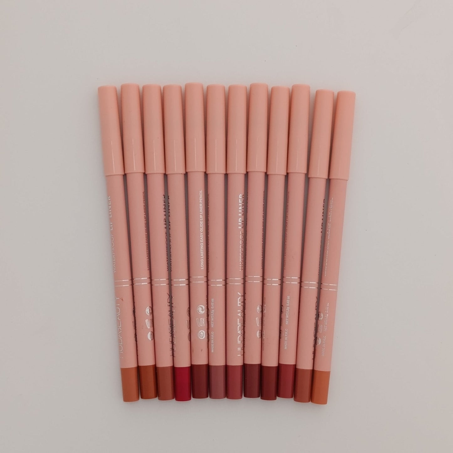 Huda Beauty 12-Color Lip Liner Set – Waterproof, Long-Lasting & Highly Pigmented 🎨💄
