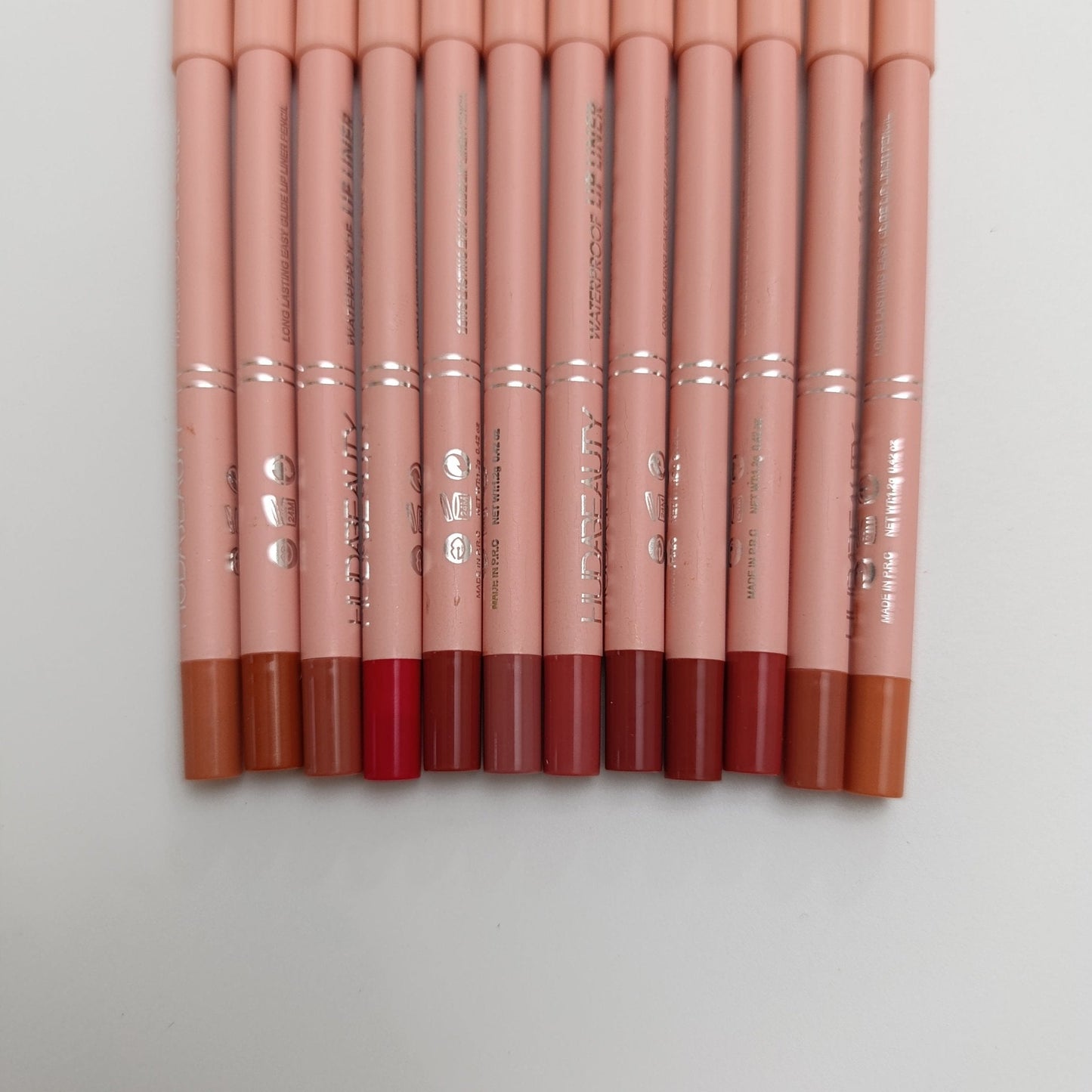 Huda Beauty 12-Color Lip Liner Set – Waterproof, Long-Lasting & Highly Pigmented 🎨💄