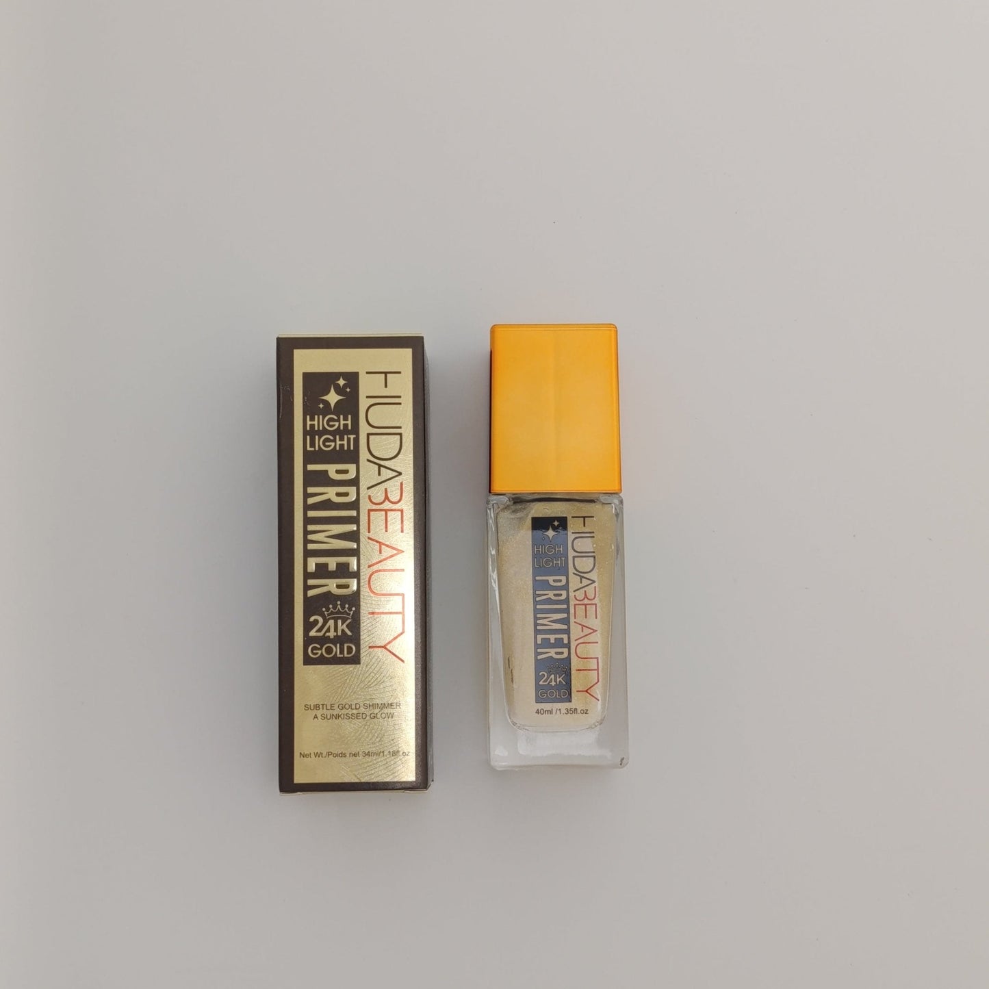 Huda Beauty 24K Gold Highlight Primer – Radiant Glow & Long-Lasting Makeup (40ml)