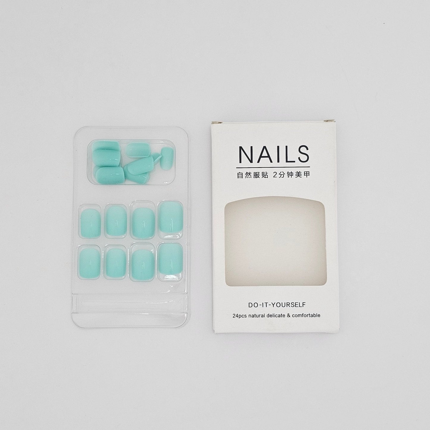 NAILS Do-It-Yourself 24 Pcs Natural, Delicate & Comfortable Nail Set