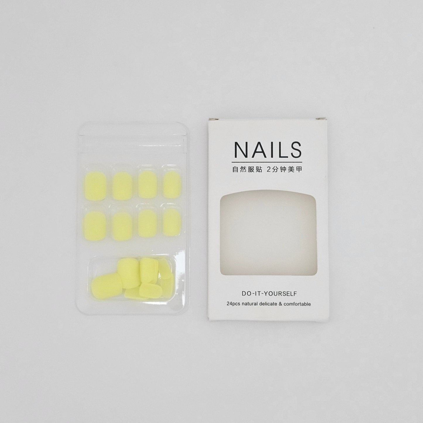 NAILS Do-It-Yourself 24 Pcs Natural, Delicate & Comfortable Nail Set
