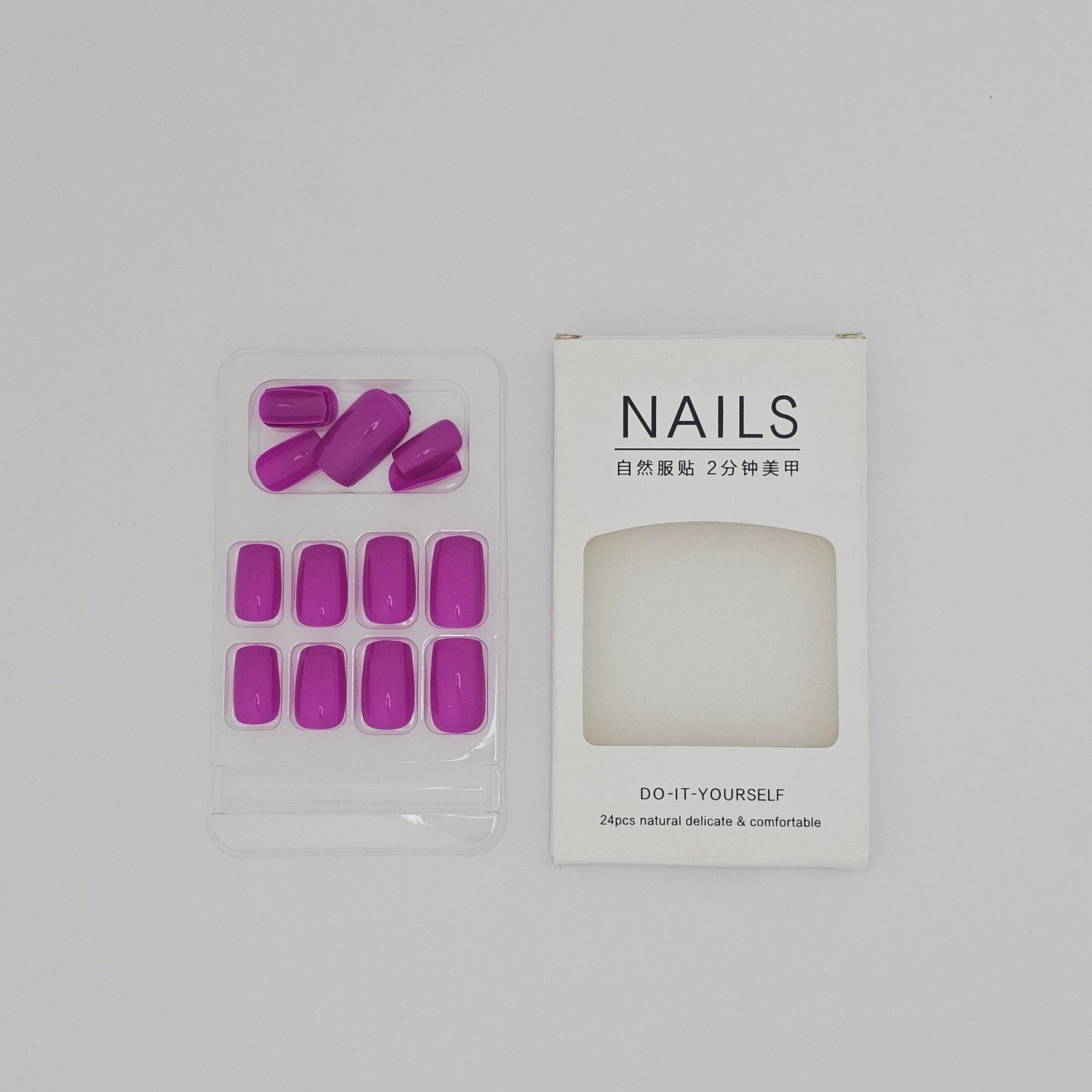 NAILS Do-It-Yourself 24 Pcs Natural, Delicate & Comfortable Nail Set