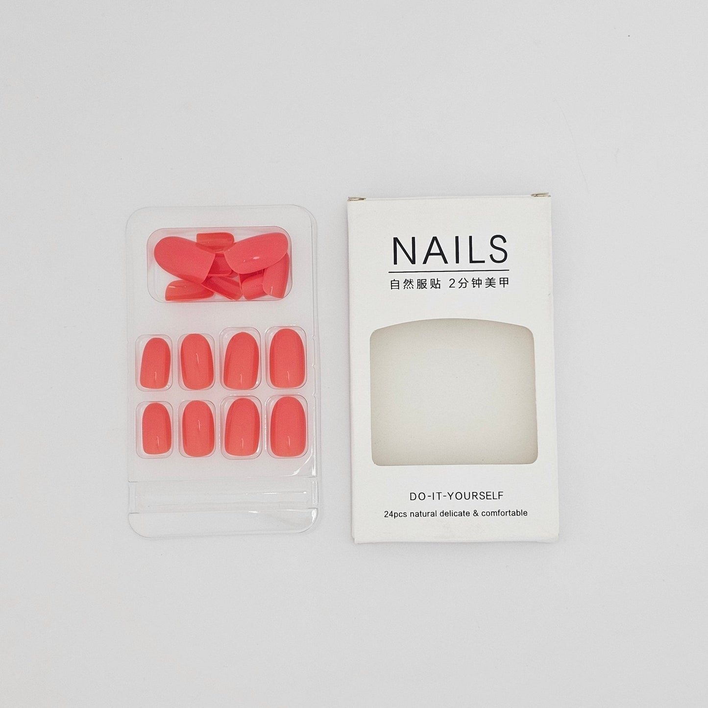 NAILS Do-It-Yourself 24 Pcs Natural, Delicate & Comfortable Nail Set