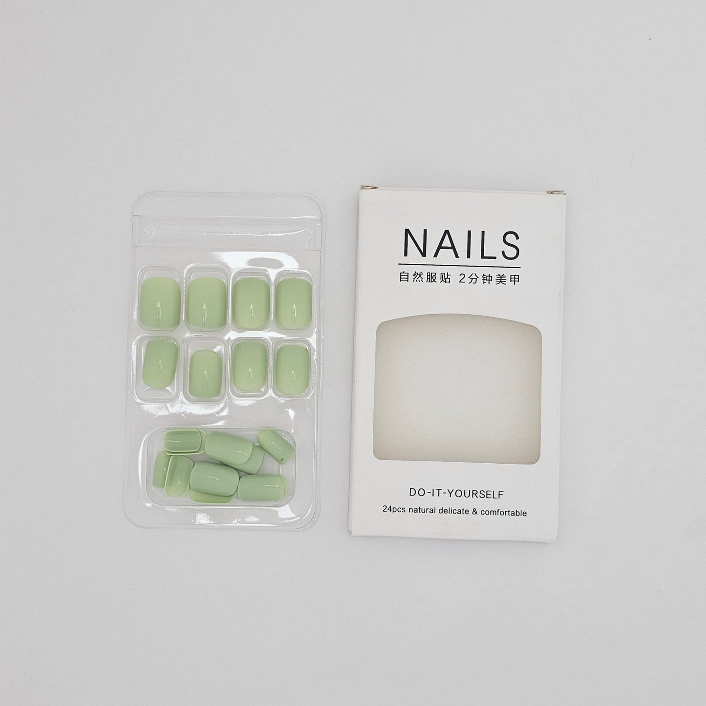 NAILS Do-It-Yourself 24 Pcs Natural, Delicate & Comfortable Nail Set