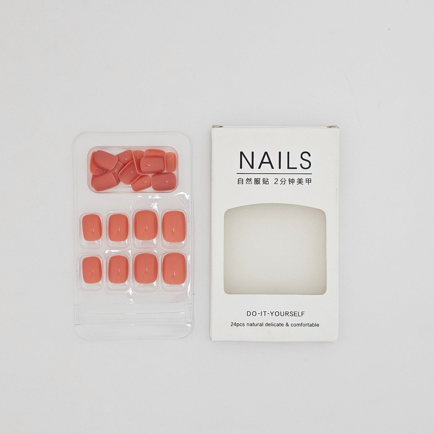 NAILS Do-It-Yourself 24 Pcs Natural, Delicate & Comfortable Nail Set
