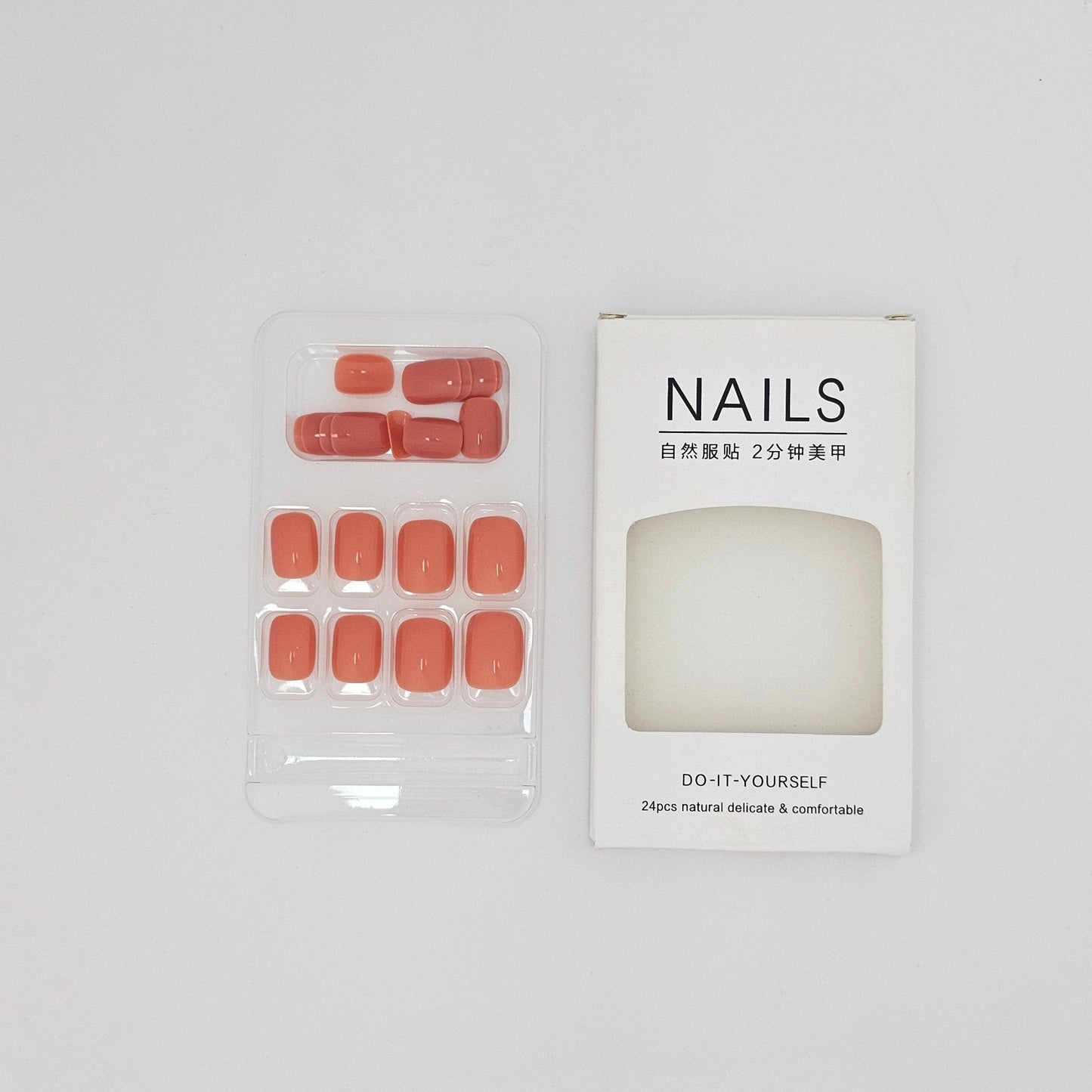NAILS Do-It-Yourself 24 Pcs Natural, Delicate & Comfortable Nail Set