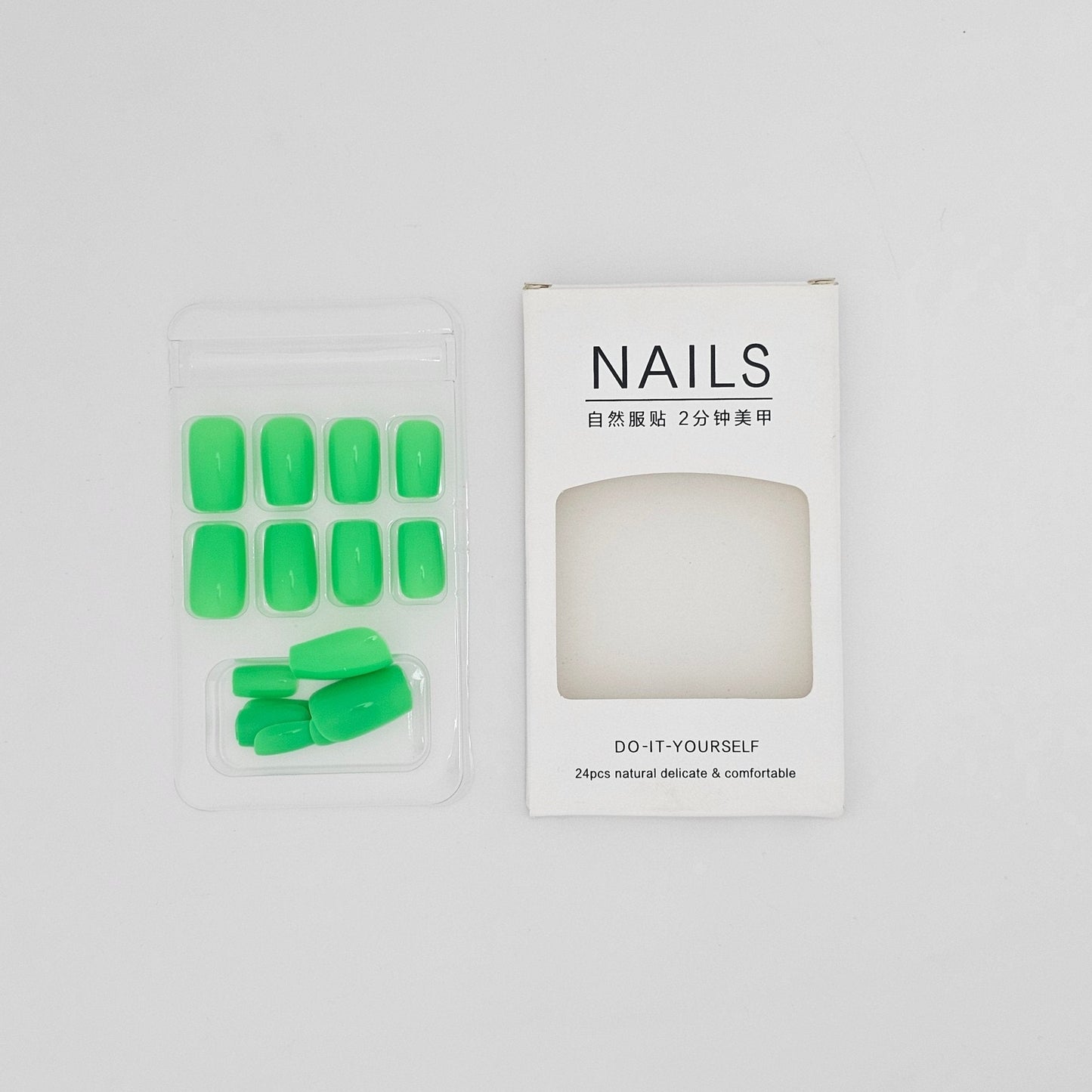 NAILS Do-It-Yourself 24 Pcs Natural, Delicate & Comfortable Nail Set
