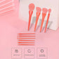 Portable Makeup Brushes Set 10pcs - Orange | Perfect for Flawless Makeup
