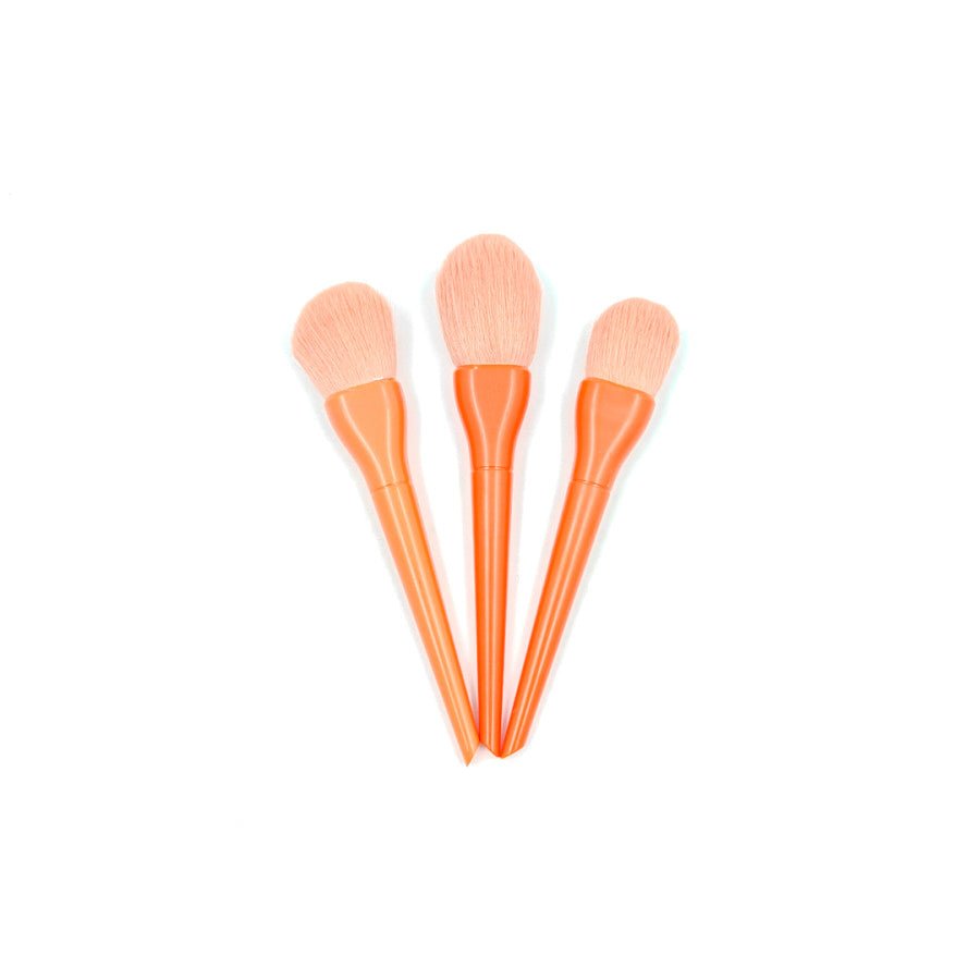 Portable Makeup Brushes Set 10pcs - Orange | Perfect for Flawless Makeup