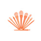 Portable Makeup Brushes Set 10pcs - Orange | Perfect for Flawless Makeup