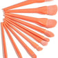 Portable Makeup Brushes Set 10pcs - Orange | Perfect for Flawless Makeup