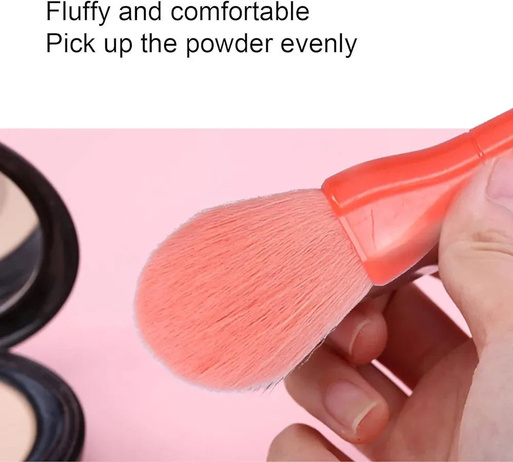 Portable Makeup Brushes Set 10pcs - Orange | Perfect for Flawless Makeup