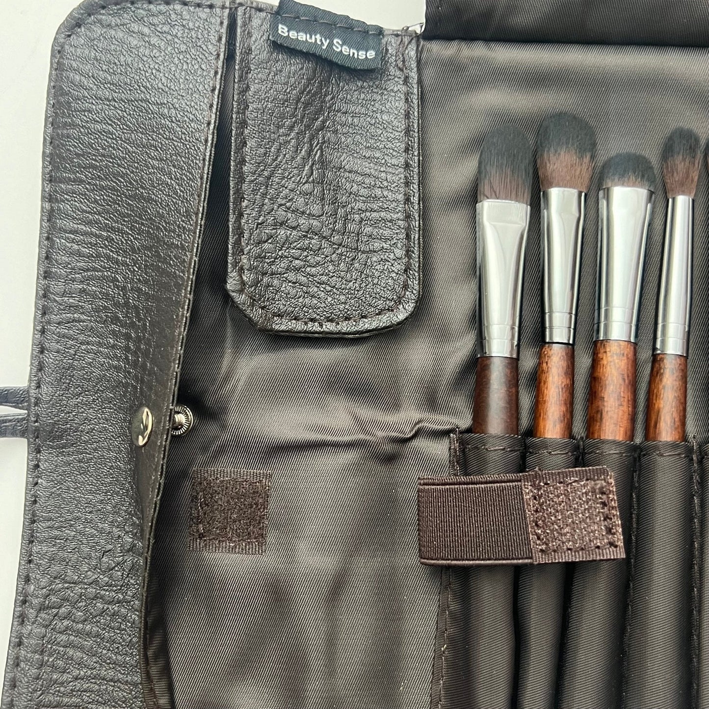 Professional 12-Piece Makeup Brush Set with Leather Pouch-Premium Eye & Face Brushes