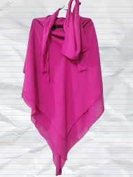 Single Layer Khimar - Dark Pink