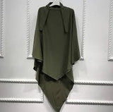 Single Layer Khimar - Green