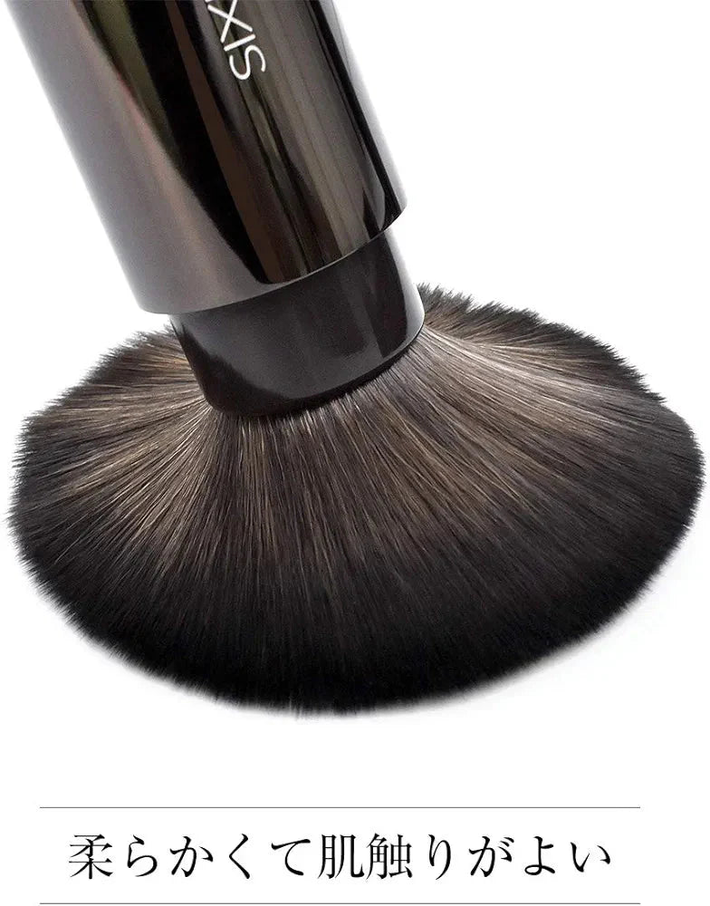 SIXPLUS Portable Retractable Powder, Blush & Foundation Brushes