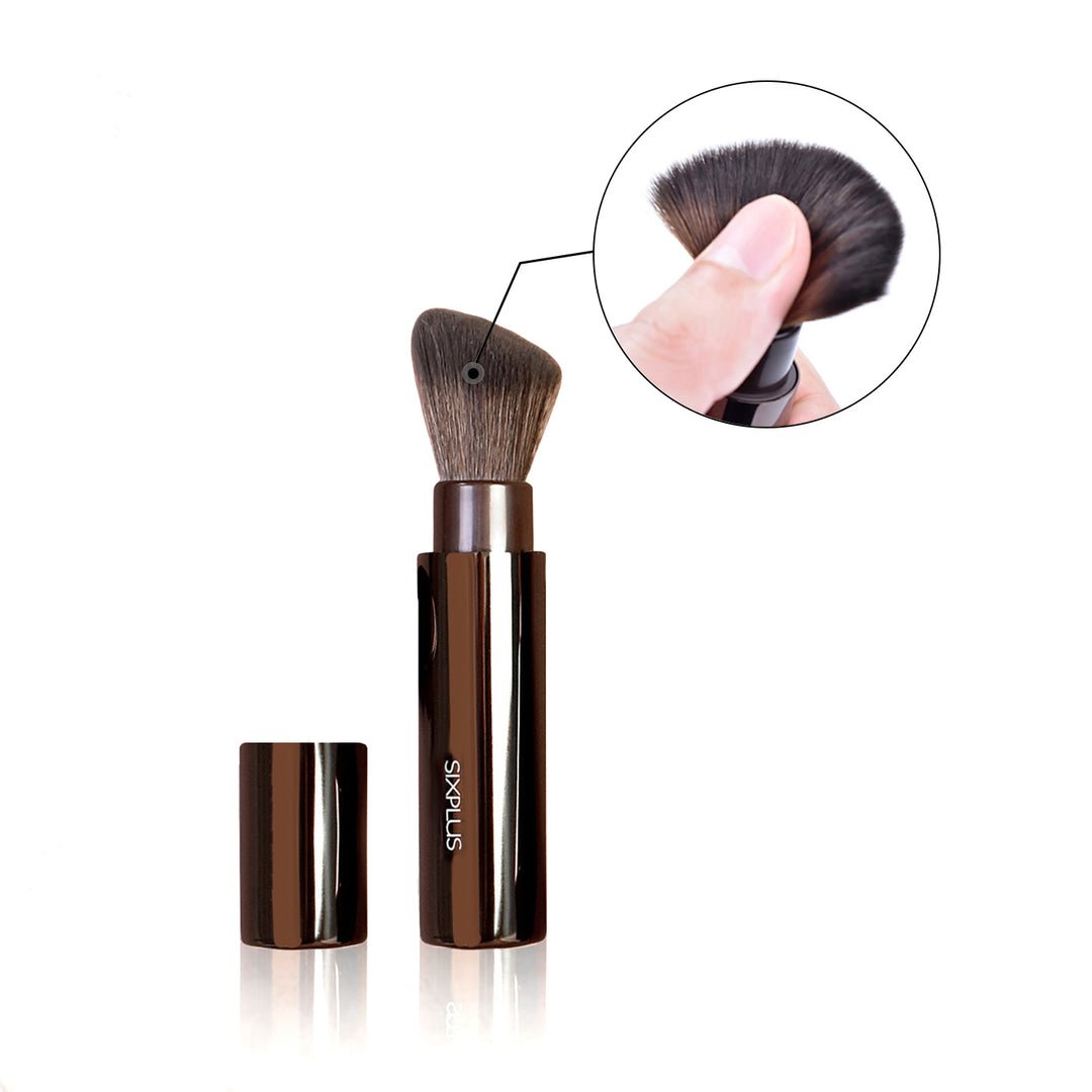 SIXPLUS Portable Retractable Powder, Blush & Foundation Brushes