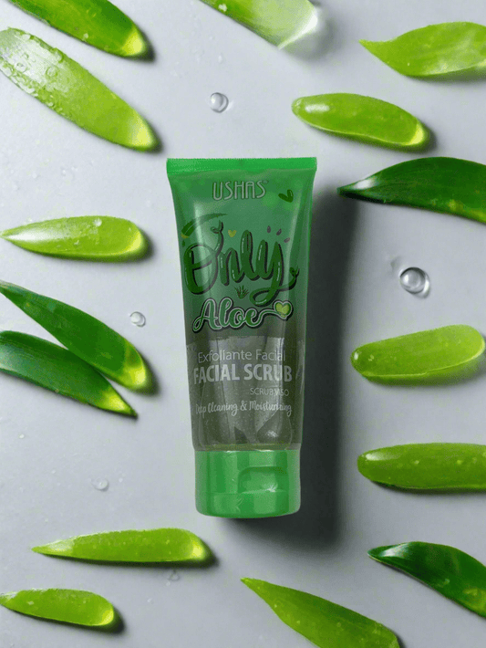 Ushas Only Aloe Facial Scrub – Deep Cleansing & Moisturizing ✨