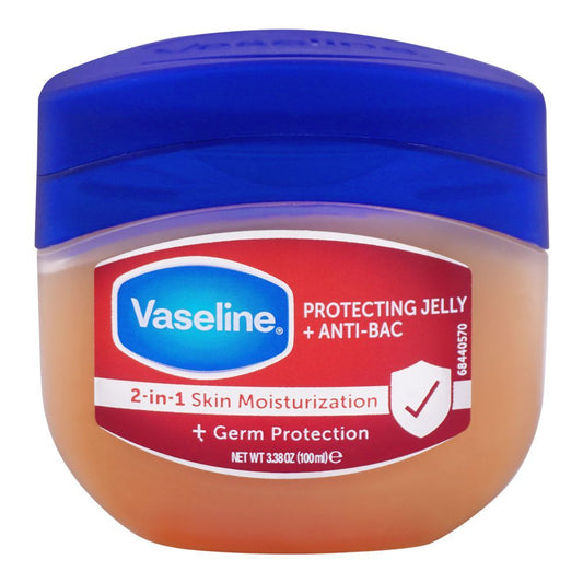 Vaseline Protecting Jelly + Anti-Bac – 2-in-1 Moisturization & Germ Protection 100ml  | Lotshop.pk