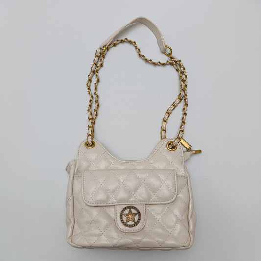 White Quilted Gold Chain Shoulder Bag – Luxury Crossbody Purse - 9001