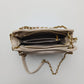 White Quilted Gold Chain Shoulder Bag – Luxury Crossbody Purse - 9001