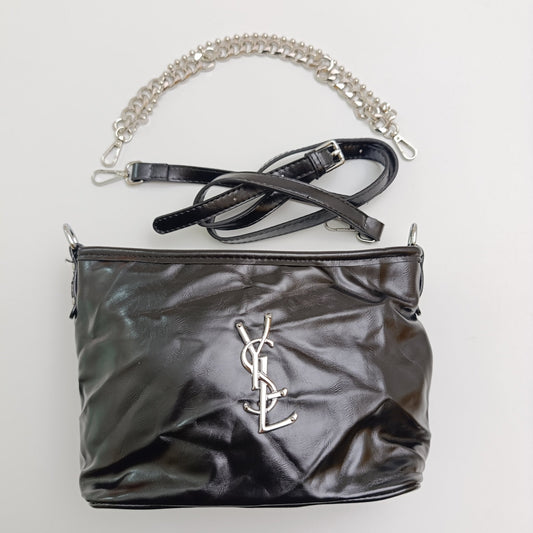 YSL-Inspired Chain Shoulder Bag – Premium Faux Leather, Dual Strap Design - 5646