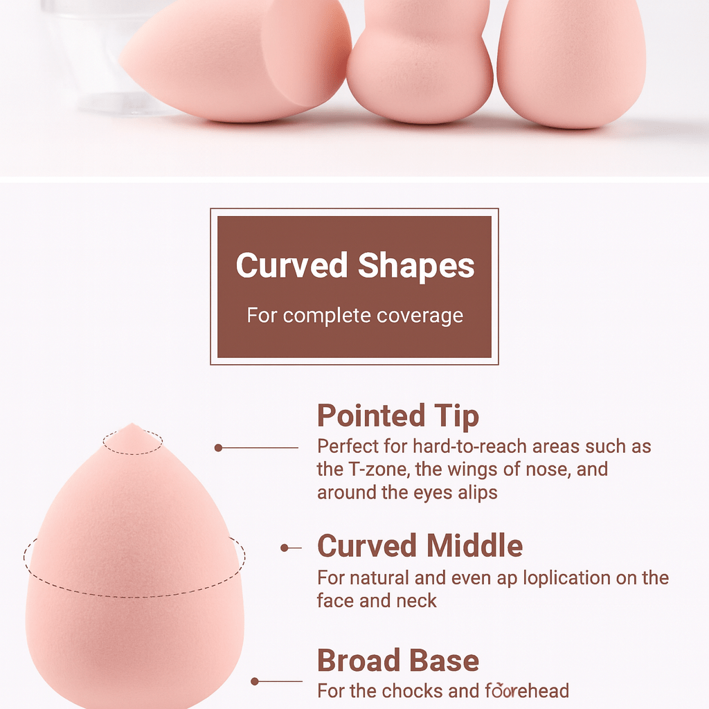 ZOREYA 3-Piece Makeup Sponge Set – Premium Beauty Blenders for Flawless Finish | Lotshop.pk