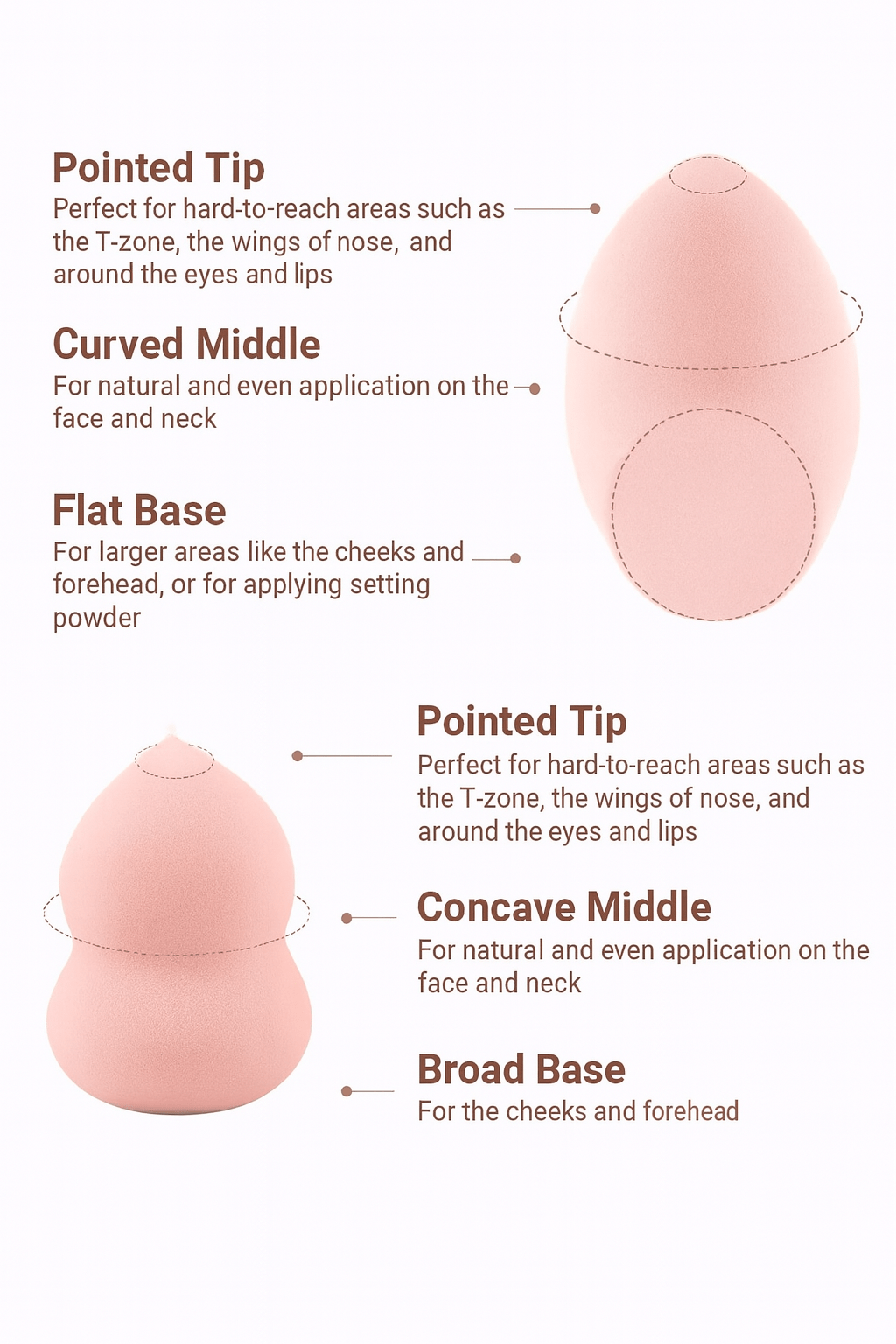 ZOREYA 3-Piece Makeup Sponge Set – Premium Beauty Blenders for Flawless Finish | Lotshop.pk